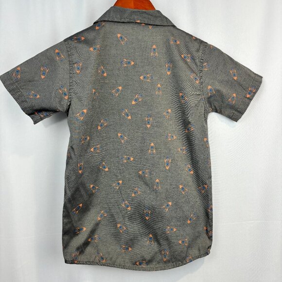Beverly Hills Polo Club Kids Rocket Ship Button Up Shirt - Picture 3 of 9